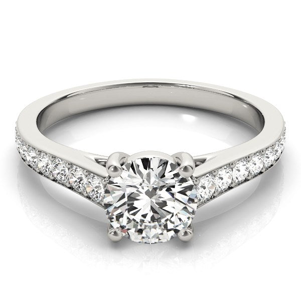 14k White Gold Graduated Single Row Diamond Engagement Ring (1 1/3 cttw) RCJ Rings  CELESTIA LUXE JEWELLERS