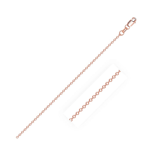 Diamond Cut Cable Link Chain in Rose Gold (0.87 mm) RCJ Chains  CELESTIA LUXE JEWELLERS