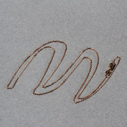 Diamond Cut Cable Link Chain in Rose Gold (0.87 mm) RCJ Chains  CELESTIA LUXE JEWELLERS