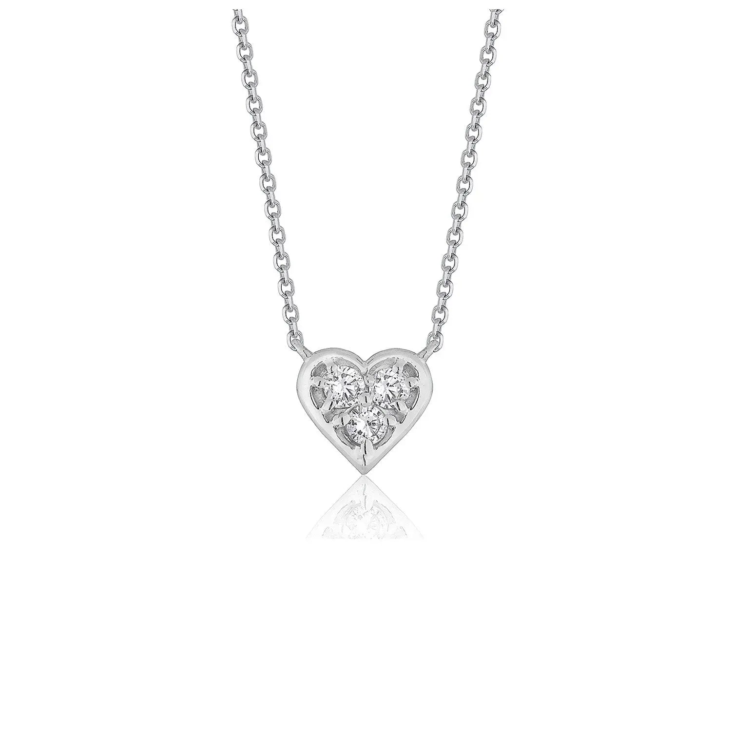 Diamond Heart Design Pendant in 14k White Gold RCJ Necklaces  CELESTIA LUXE JEWELLERS