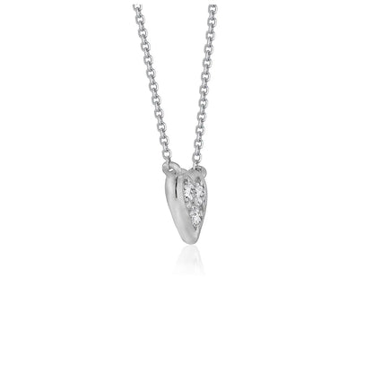Diamond Heart Design Pendant in 14k White Gold RCJ Necklaces  CELESTIA LUXE JEWELLERS