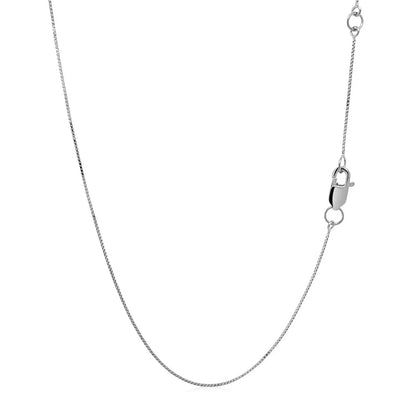 Double Extendable Box Chain in 14k White Gold (0.51 mm) RCJ Chains  CELESTIA LUXE JEWELLERS