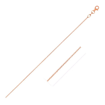 Double Extendable Cable Chain in 14k Rose Gold (1.00 mm) RCJ Chains  CELESTIA LUXE JEWELLERS