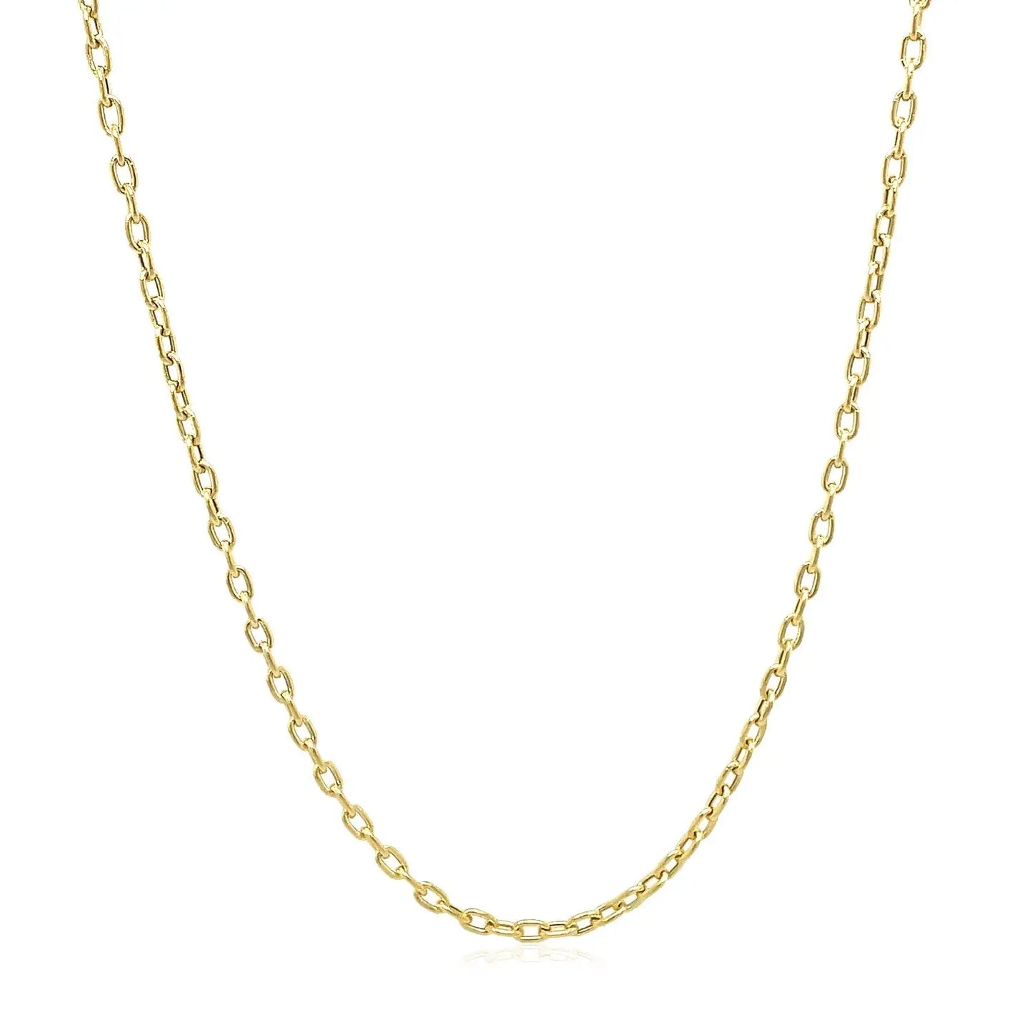 Double Extendable Cable Chain in 14k Yellow Gold (1.80 mm) RCJ Chains  CELESTIA LUXE JEWELLERS