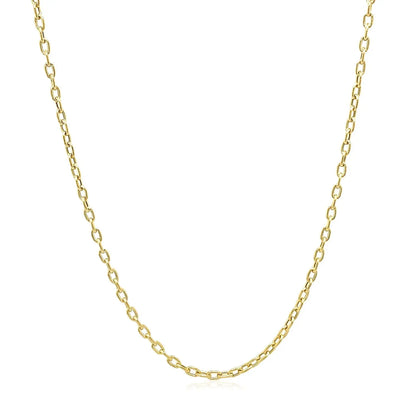 Double Extendable Cable Chain in 14k Yellow Gold (1.80 mm) RCJ Chains  CELESTIA LUXE JEWELLERS