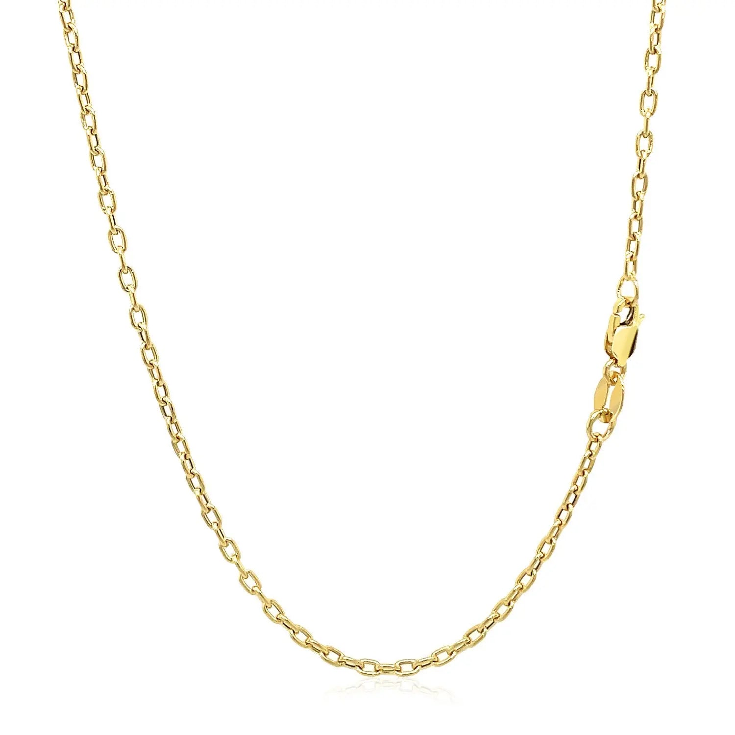 Double Extendable Cable Chain in 14k Yellow Gold (1.80 mm) RCJ Chains  CELESTIA LUXE JEWELLERS