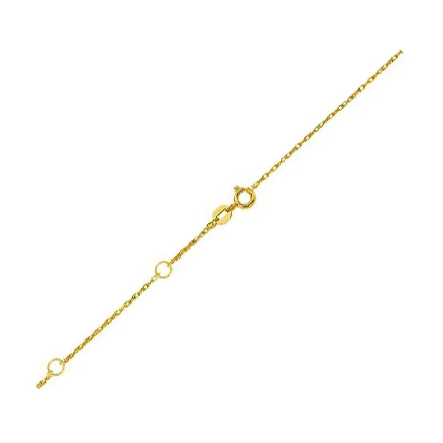 Double Extendable Rope Chain in 14k Yellow Gold (0.85 mm) RCJ Chains  CELESTIA LUXE JEWELLERS