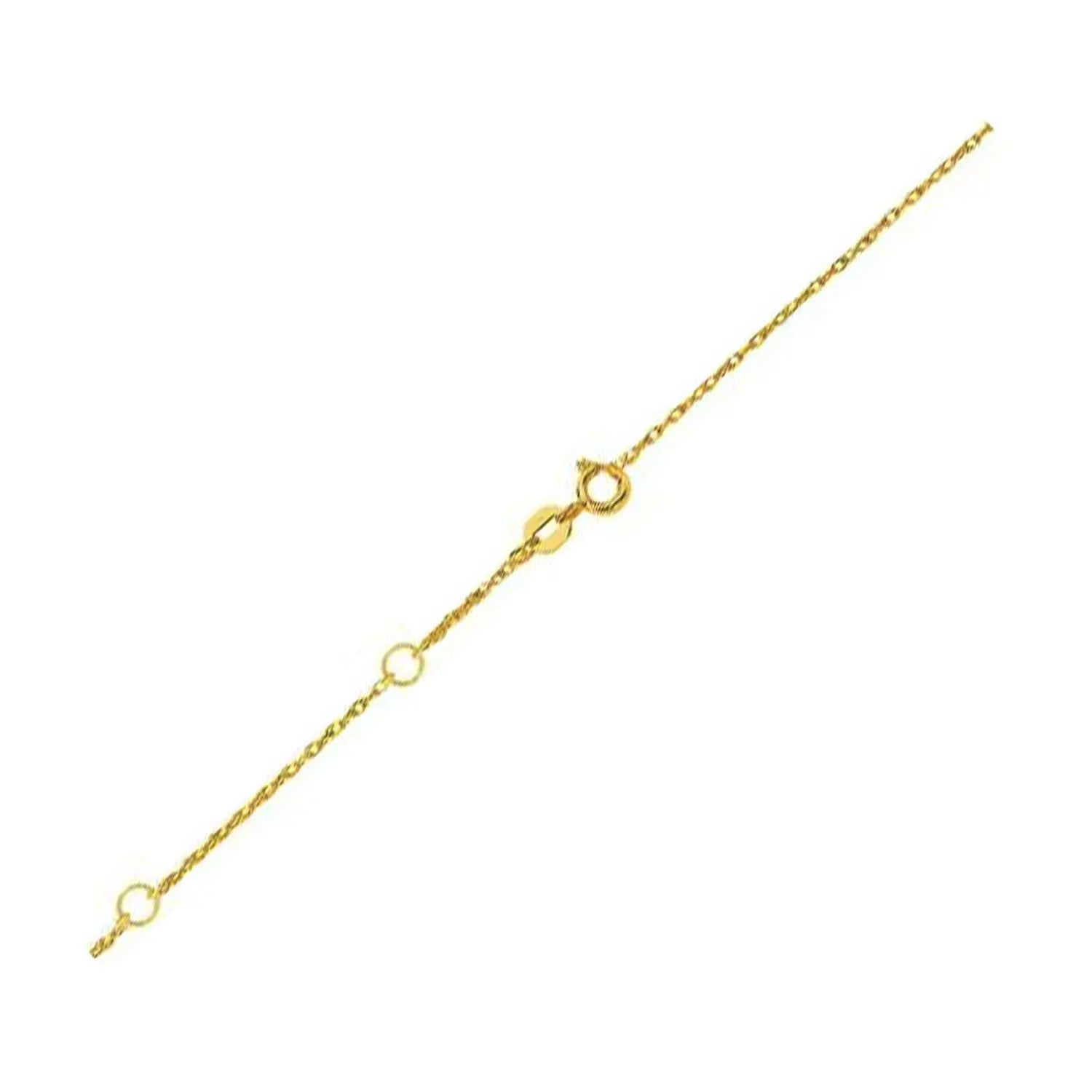 Double Extendable Rope Chain in 14k Yellow Gold (0.85 mm) RCJ Chains  CELESTIA LUXE JEWELLERS