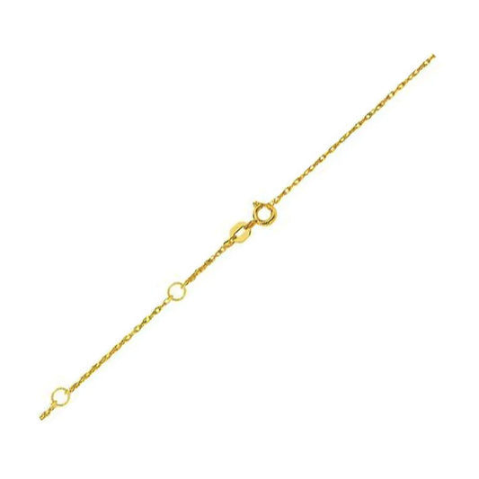 Double Extendable Rope Chain in 14k Yellow Gold (0.85 mm) RCJ Chains  CELESTIA LUXE JEWELLERS