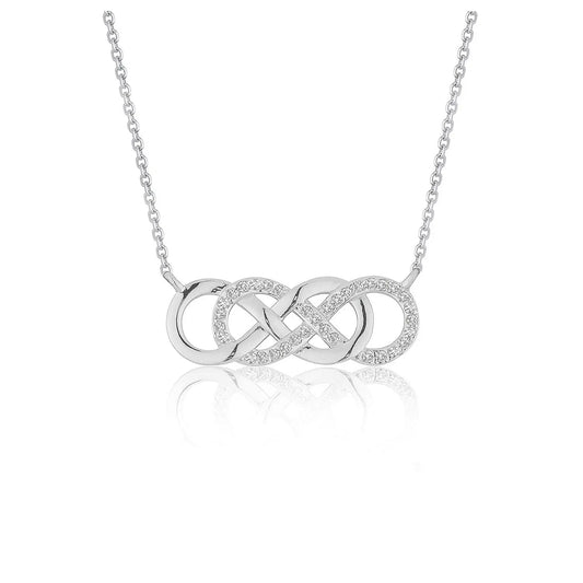 Double Infinity Diamond Pendant in 14k White Gold RCJ Necklaces  CELESTIA LUXE JEWELLERS