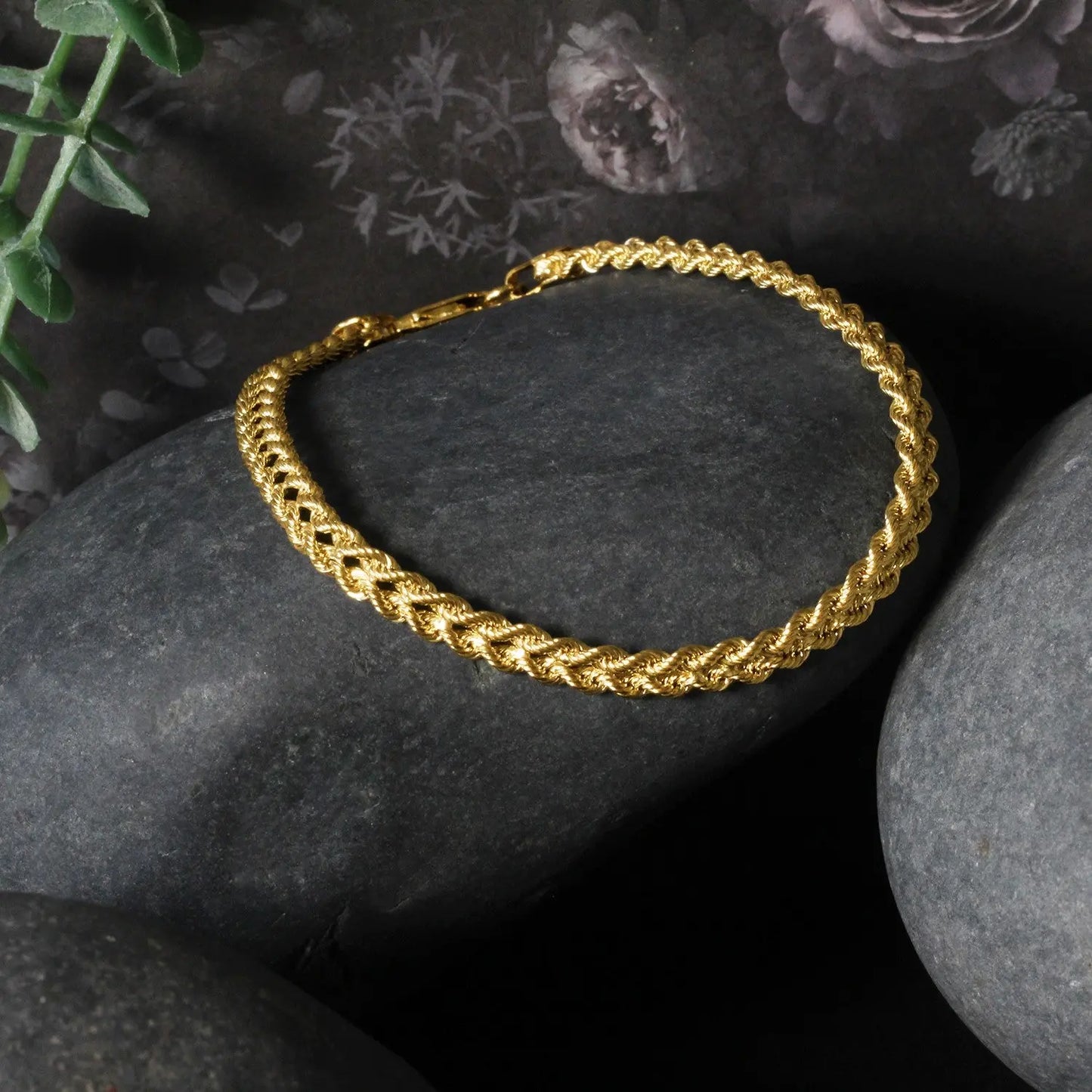 Double Rope Chain Bracelet in 10k Yellow Gold (2.10 mm) RCJ Bracelets  CELESTIA LUXE JEWELLERS