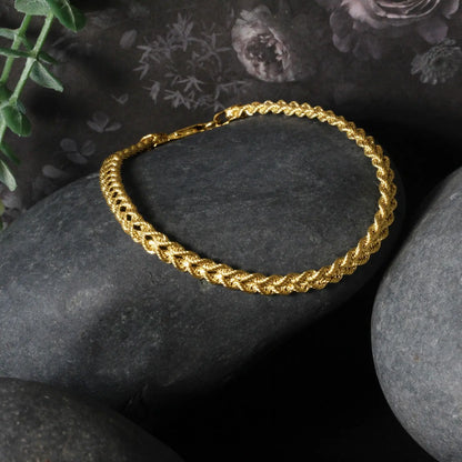 Double Rope Chain Bracelet in 10k Yellow Gold (2.10 mm) RCJ Bracelets  CELESTIA LUXE JEWELLERS