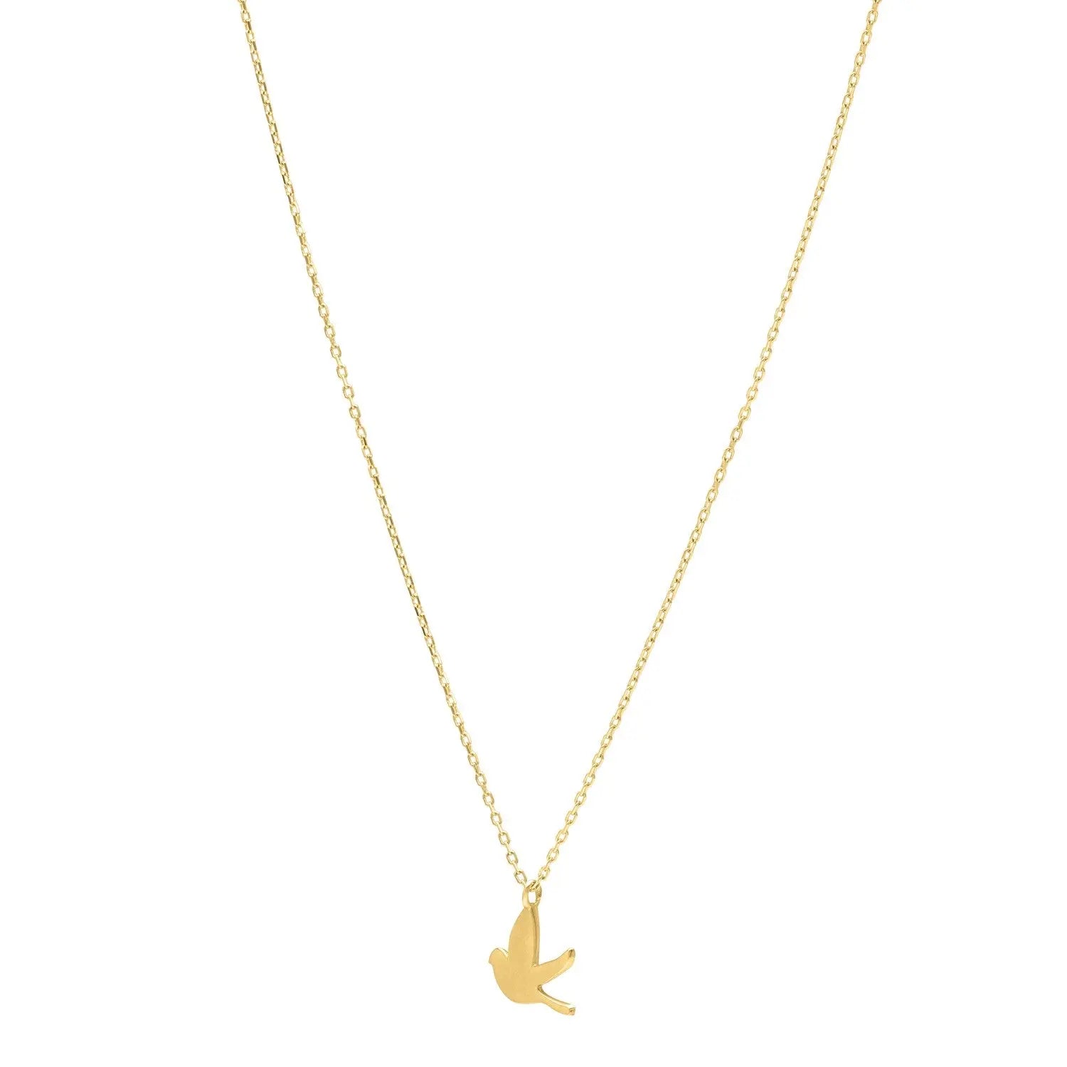 Dove Necklace in 14K Yellow Gold RCJ Necklaces  CELESTIA LUXE JEWELLERS