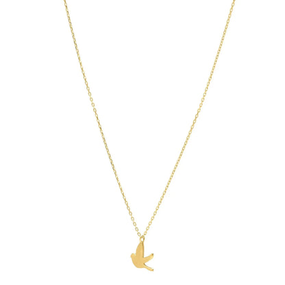Dove Necklace in 14K Yellow Gold RCJ Necklaces  CELESTIA LUXE JEWELLERS