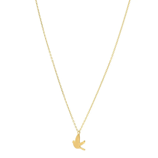 Dove Necklace in 14K Yellow Gold RCJ Necklaces  CELESTIA LUXE JEWELLERS