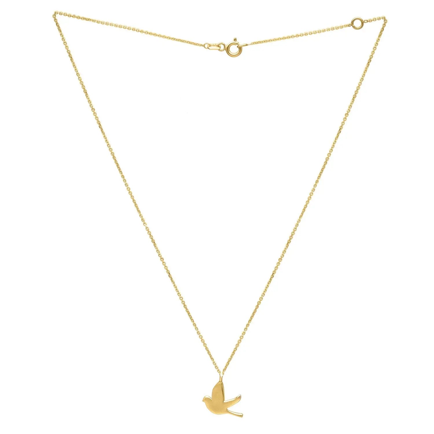 Dove Necklace in 14K Yellow Gold RCJ Necklaces  CELESTIA LUXE JEWELLERS