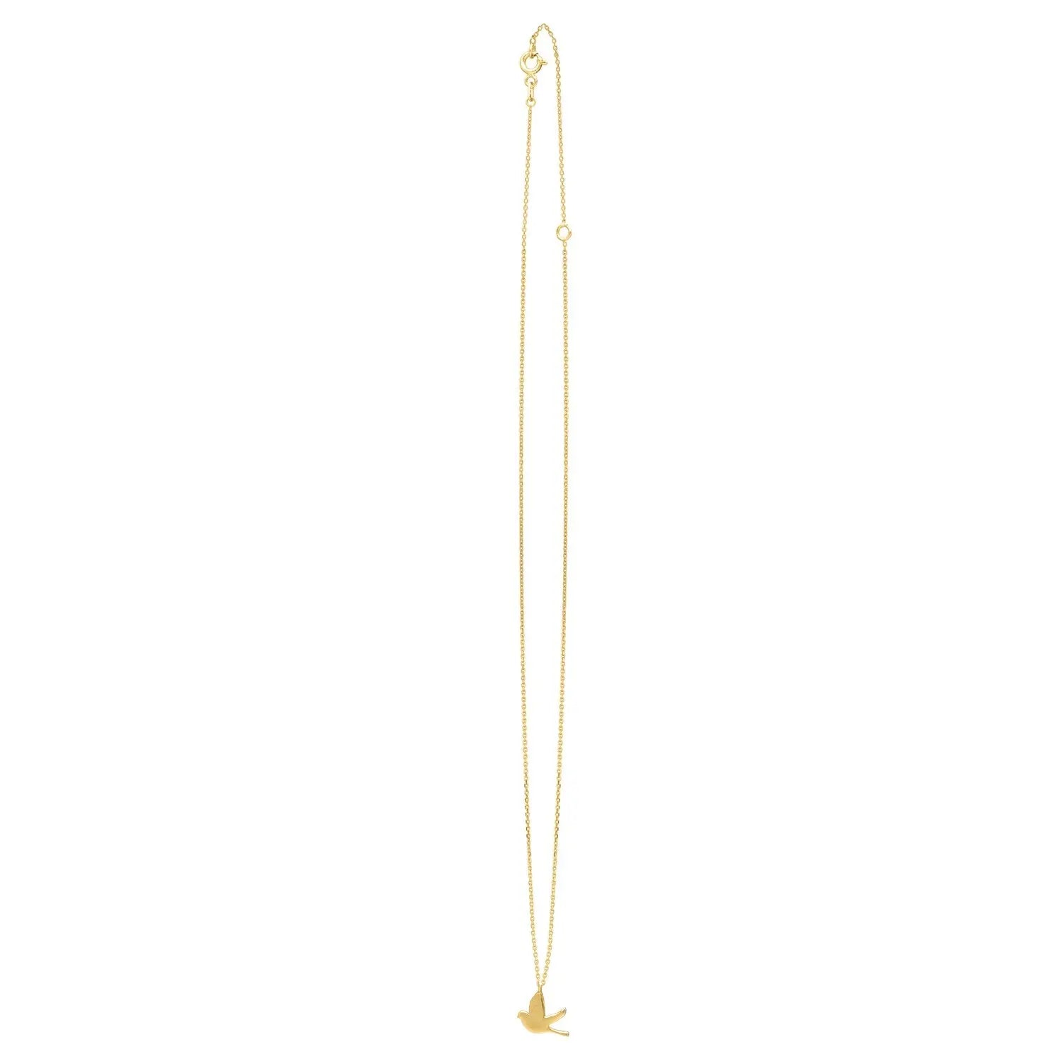 Dove Necklace in 14K Yellow Gold RCJ Necklaces  CELESTIA LUXE JEWELLERS