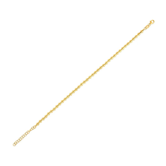 Duo Bead Bracelet in 14K Yellow Gold (3.00mm) RCJ Bracelets  CELESTIA LUXE JEWELLERS