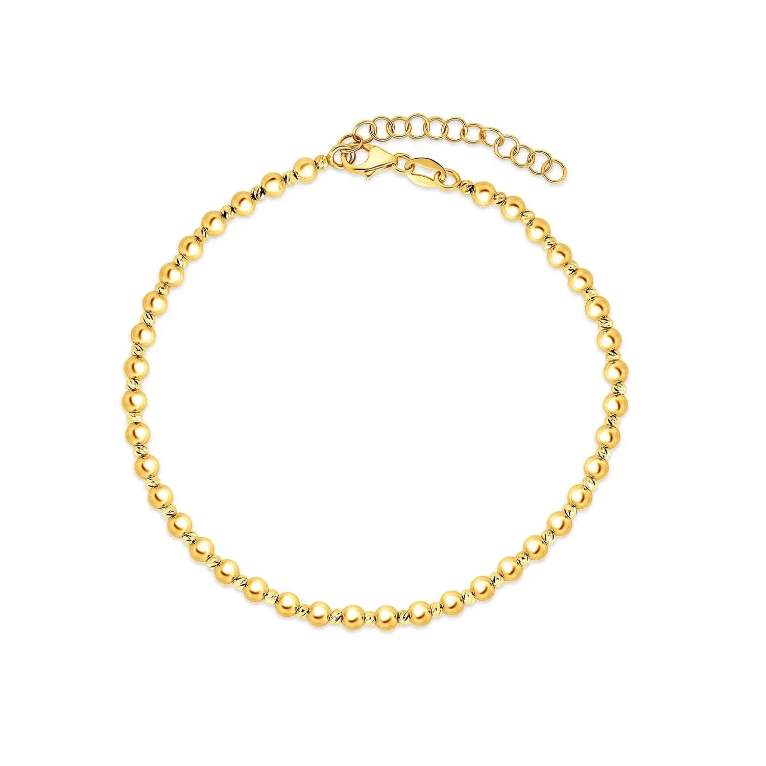 Duo Bead Bracelet in 14K Yellow Gold (3.00mm) RCJ Bracelets  CELESTIA LUXE JEWELLERS