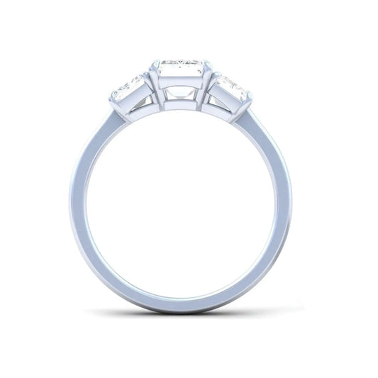 Emerald Lab Grown Diamond Three Stone Ring (1.64 cttw) RCJ Rings  CELESTIA LUXE JEWELLERS