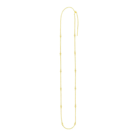 Endless Adjustable Diamond Pendant Chain in Yellow Gold (3.00 mm) RCJ Chains  CELESTIA LUXE JEWELLERS