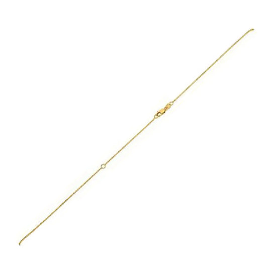 Extendable Bead Chain in 14k Yellow Gold (1.00 mm) RCJ Chains  CELESTIA LUXE JEWELLERS