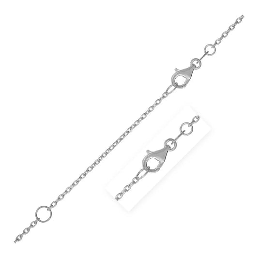 Extendable Cable Chain in 14k White Gold (1.50 mm) RCJ Chains  CELESTIA LUXE JEWELLERS