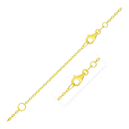 Extendable Cable Chain in 14k Yellow Gold (1.50 mm) RCJ Chains  CELESTIA LUXE JEWELLERS