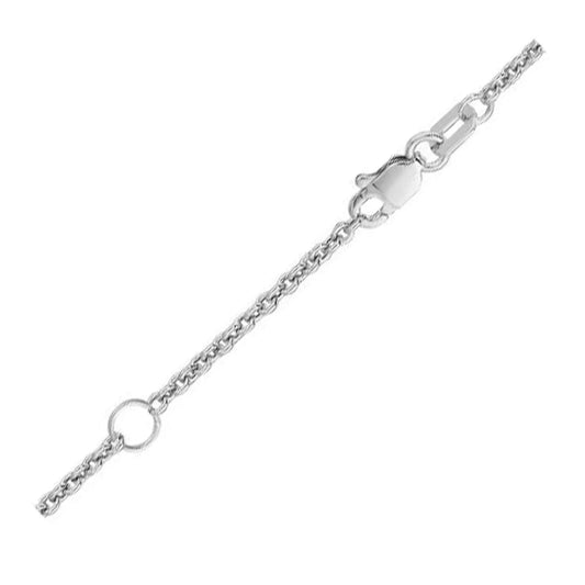 Extendable Cable Chain in 18k White Gold (1.80 mm) RCJ Chains  CELESTIA LUXE JEWELLERS