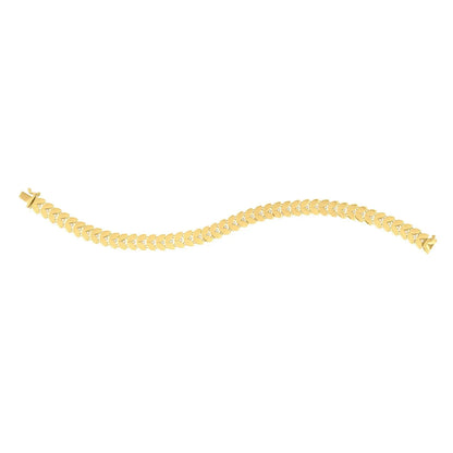 Gold Laurel Leaf Bracelet in 14K Yellow Gold (7.40 mm) RCJ Bracelets  CELESTIA LUXE JEWELLERS