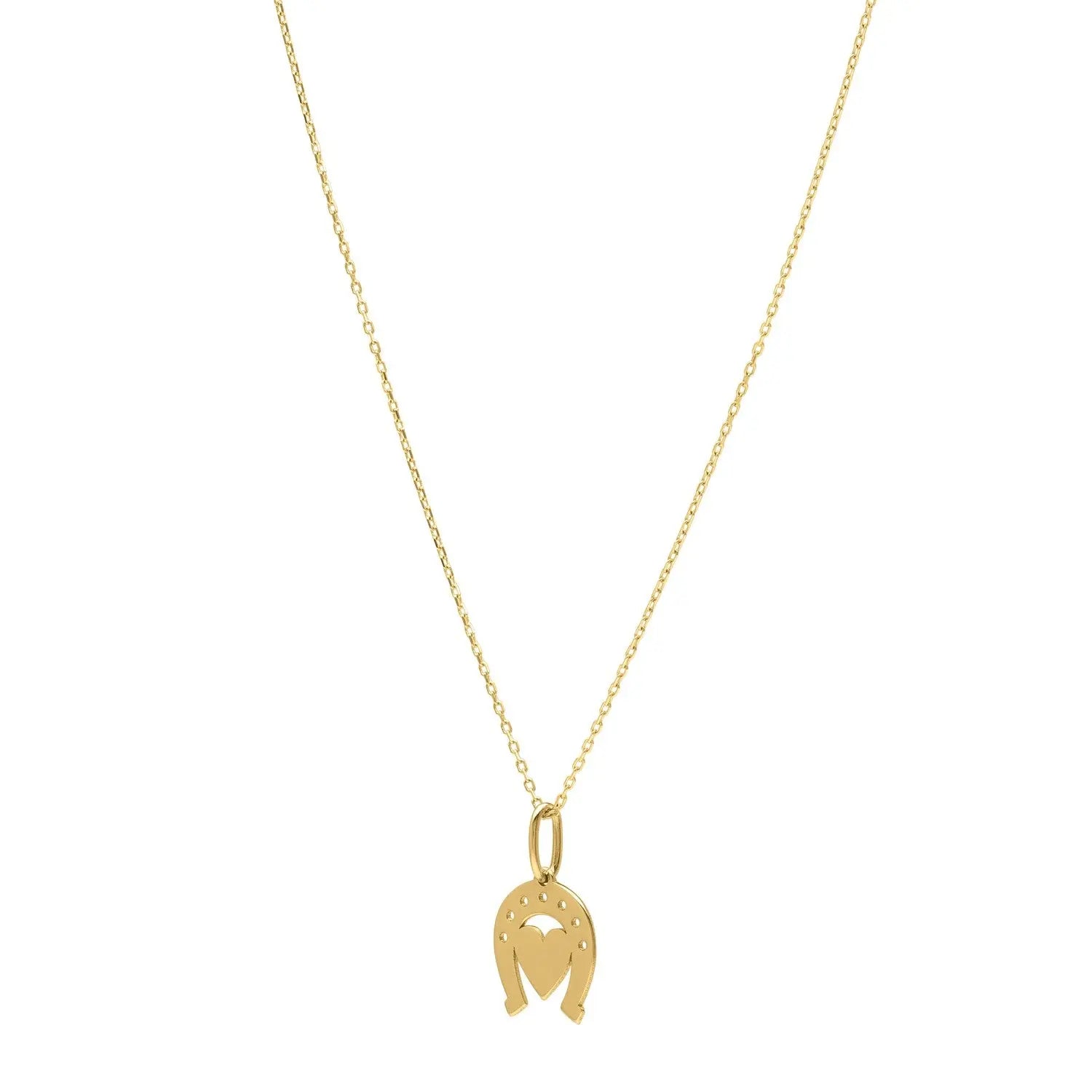 Heart and Horse Necklace in 14K Yellow Gold RCJ Necklaces  CELESTIA LUXE JEWELLERS