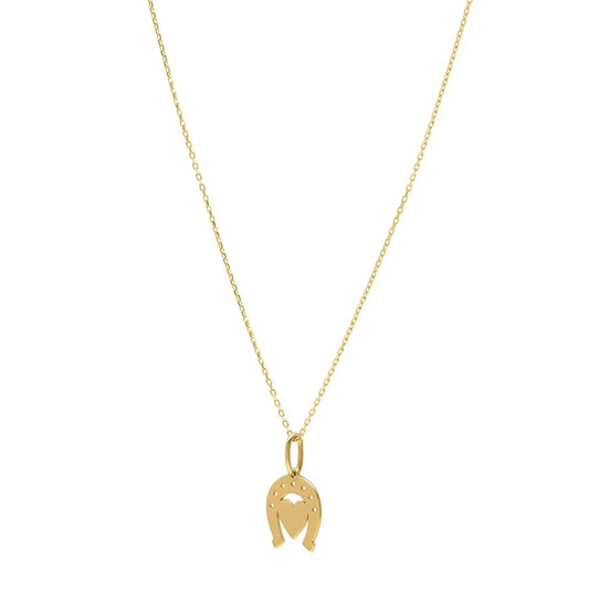 Heart and Horse Necklace in 14K Yellow Gold RCJ Necklaces  CELESTIA LUXE JEWELLERS