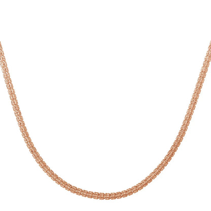Ice Barrel Chain in 14k Rose Gold (3.1 mm) RCJ Chains  CELESTIA LUXE JEWELLERS