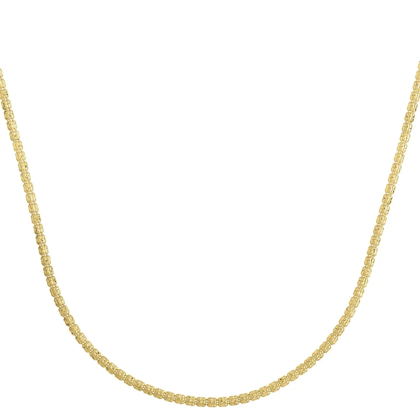 Ice Barrel Chain in 14k Yellow Gold (2.7 mm) RCJ Chains  CELESTIA LUXE JEWELLERS