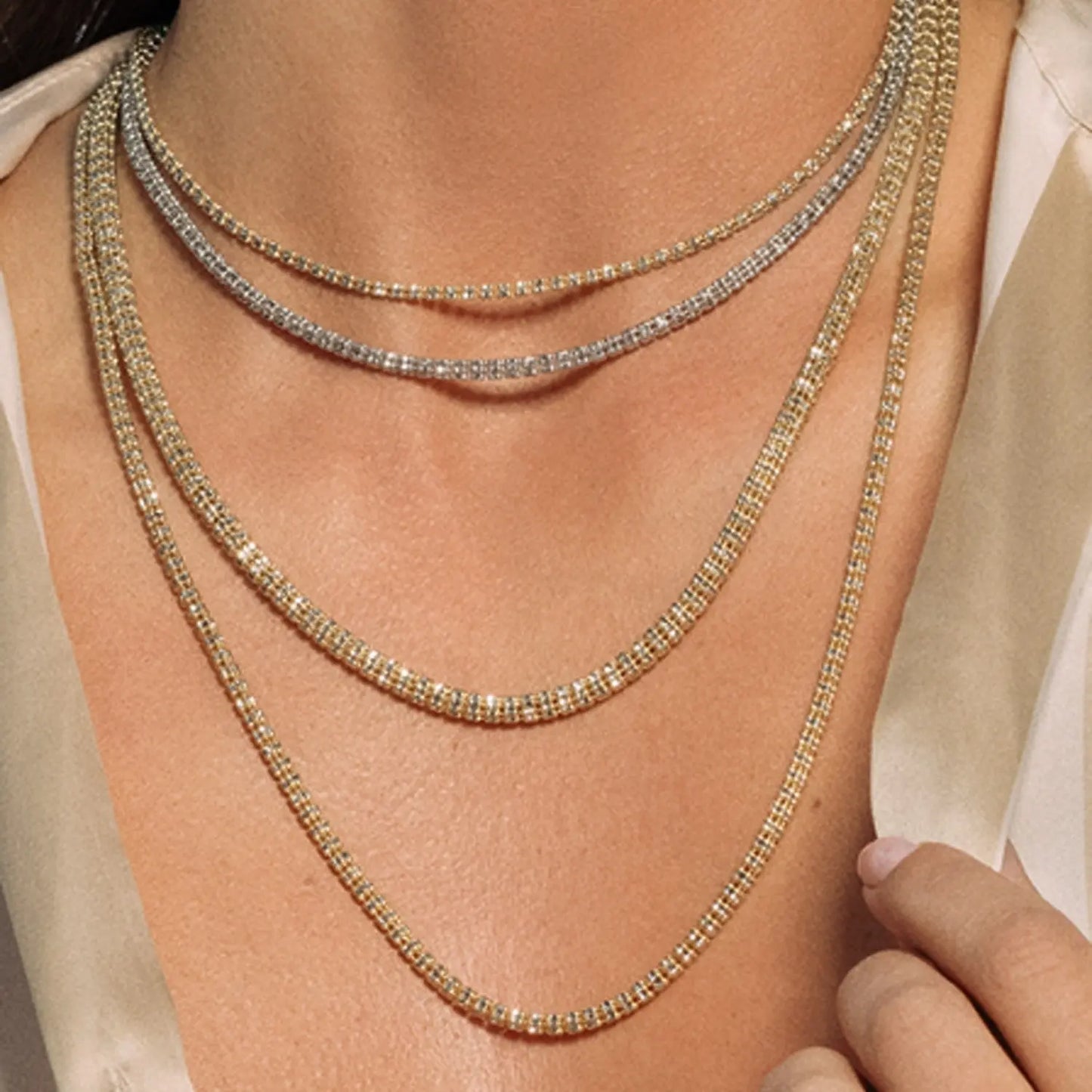 Ice Barrel Chain in 14k Yellow Gold (2.70 mm) RCJ Chains  CELESTIA LUXE JEWELLERS