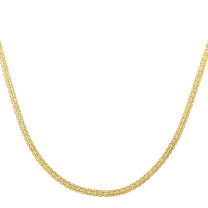 Ice Barrel Chain in 14k Yellow Gold (3.1 mm) RCJ Chains  CELESTIA LUXE JEWELLERS
