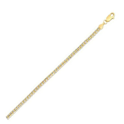 Ice Barrel Chain in 14k Yellow Gold (3.14 mm) RCJ Chains  CELESTIA LUXE JEWELLERS