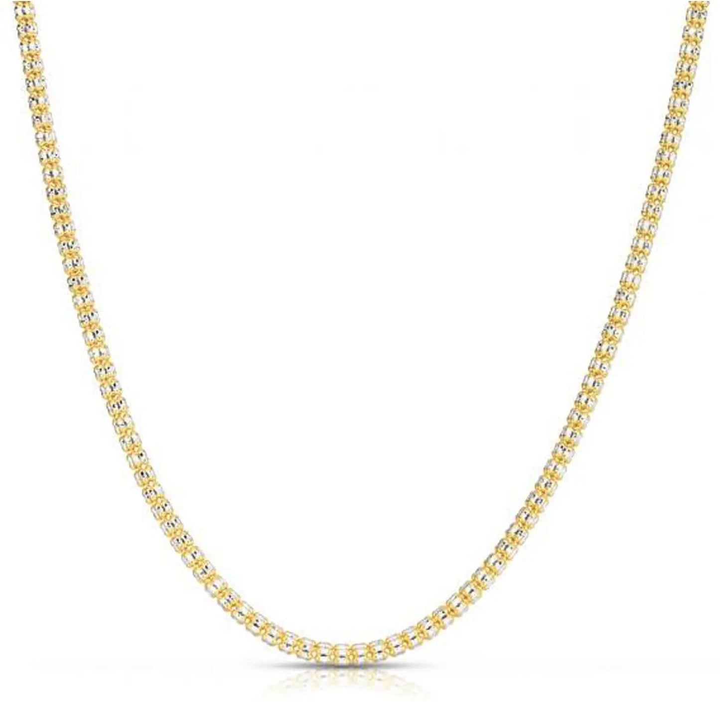 Ice Barrel Chain in 14k Yellow Gold (3.14 mm) RCJ Chains  CELESTIA LUXE JEWELLERS