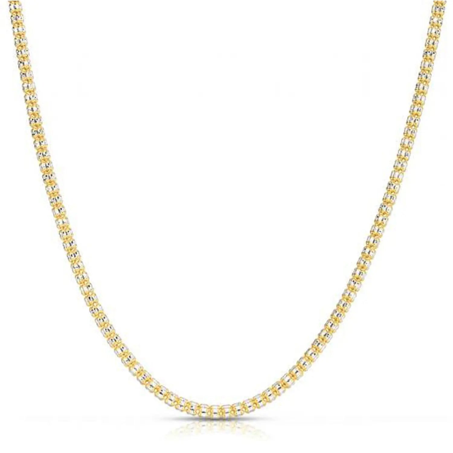 Ice Barrel Chain in 14k Yellow Gold (3.14 mm) RCJ Chains  CELESTIA LUXE JEWELLERS
