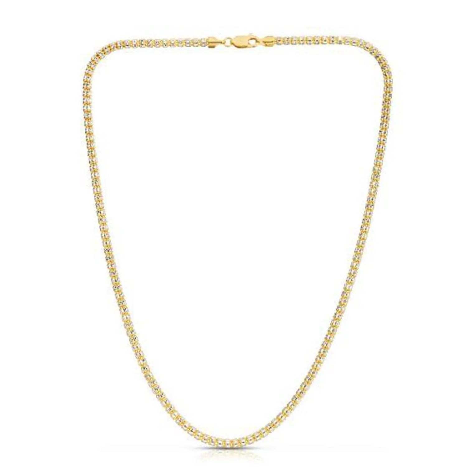 Ice Barrel Chain in 14k Yellow Gold (3.14 mm) RCJ Chains  CELESTIA LUXE JEWELLERS