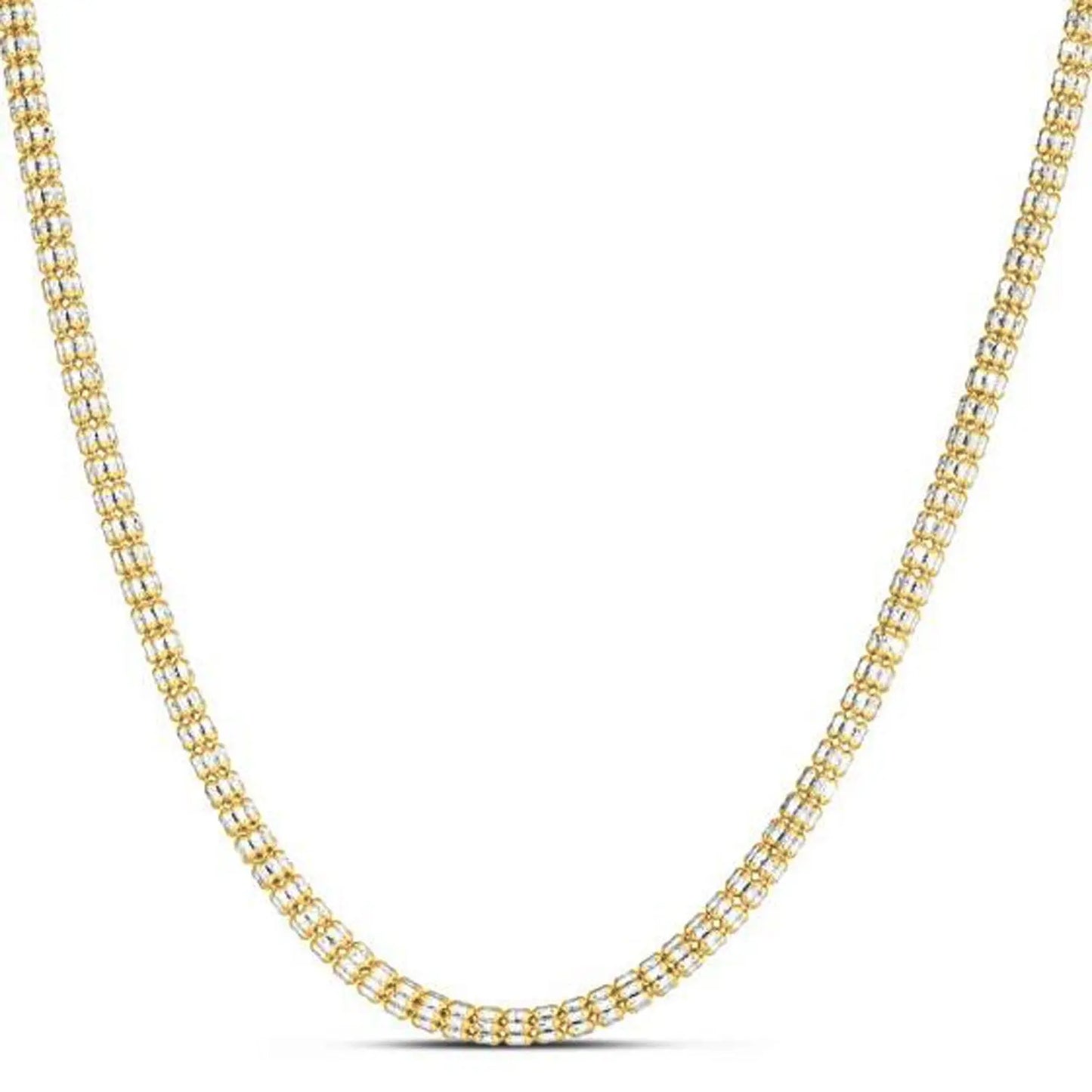 Ice Barrel Chain in 14k Yellow Gold (3.23 mm) RCJ Chains  CELESTIA LUXE JEWELLERS