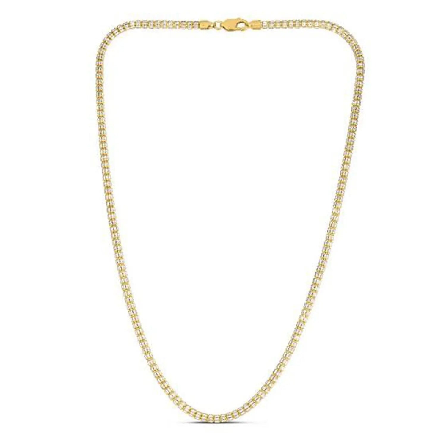 Ice Barrel Chain in 14k Yellow Gold (3.23 mm) RCJ Chains  CELESTIA LUXE JEWELLERS