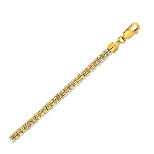 Ice Barrel Chain in 14k Yellow Gold (4.25 mm) RCJ Chains  CELESTIA LUXE JEWELLERS