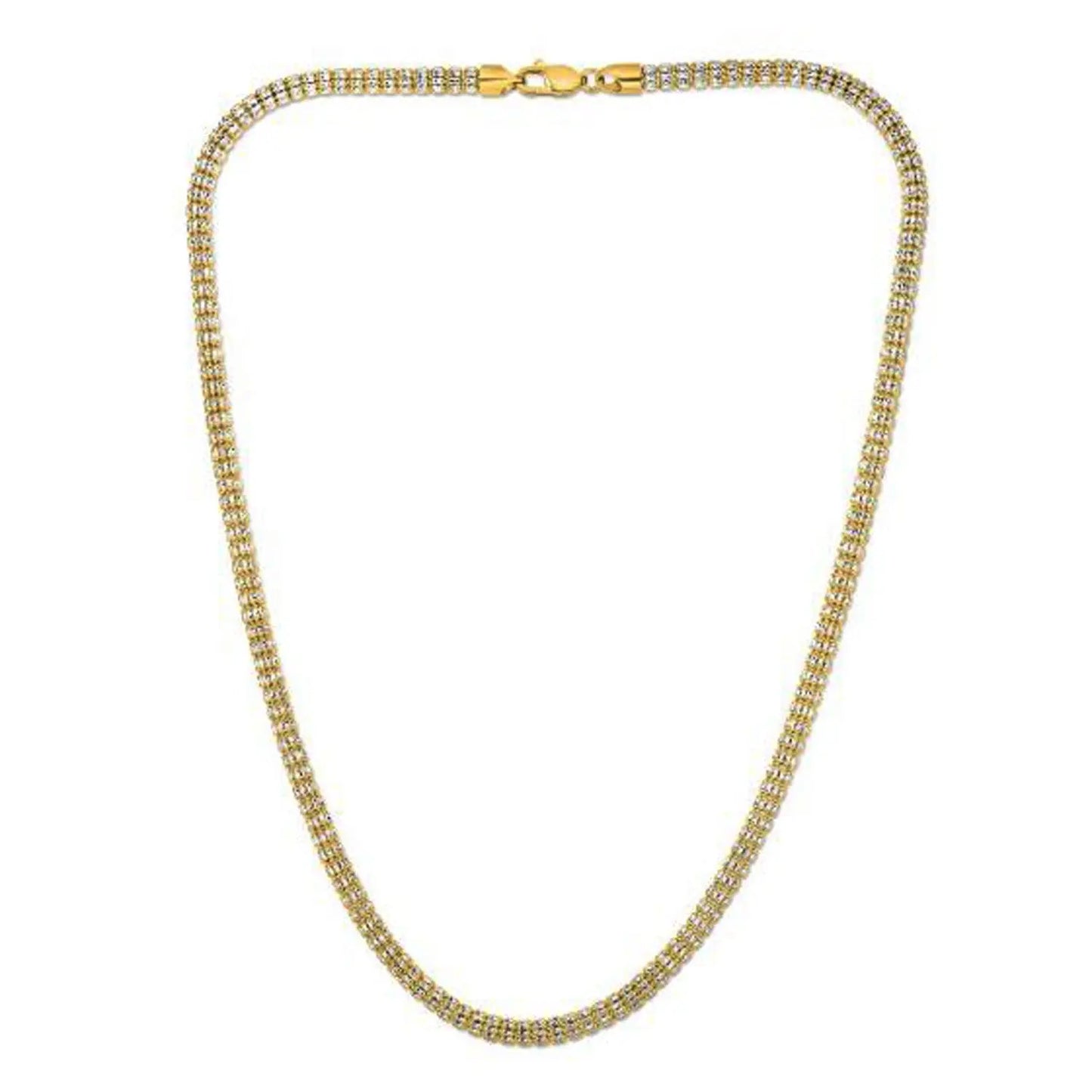 Ice Barrel Chain in 14k Yellow Gold (4.25 mm) RCJ Chains  CELESTIA LUXE JEWELLERS