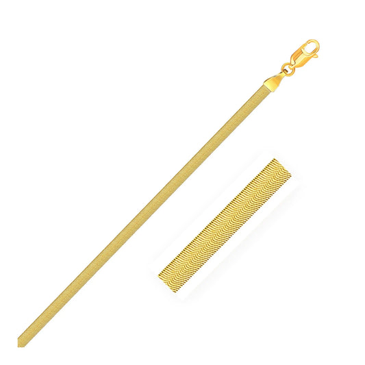 Imperial Herringbone Bracelet in 10k Yellow Gold  (2.80 mm) RCJ Bracelets  CELESTIA LUXE JEWELLERS