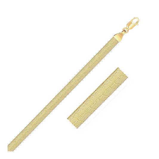 Imperial Herringbone Bracelet in 10k Yellow Gold  (3.80 mm) RCJ Bracelets  CELESTIA LUXE JEWELLERS