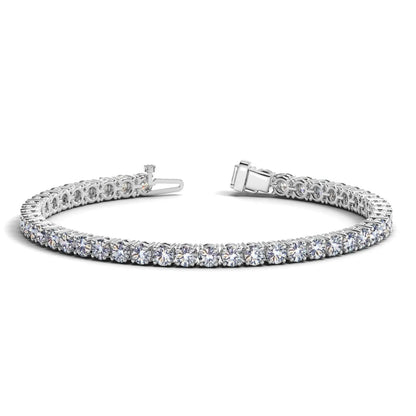 Lab Grown Round Diamond Tennis Bracelet in 14k White Gold (10 cctw F/G  VS2/SI1) RCJ Bracelets  CELESTIA LUXE JEWELLERS