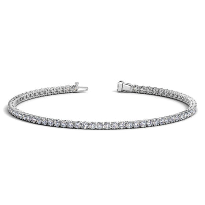 Lab Grown Round Diamond Tennis Bracelet in 14k White Gold (2 cctw F/G  VS2/SI1) RCJ Bracelets  CELESTIA LUXE JEWELLERS