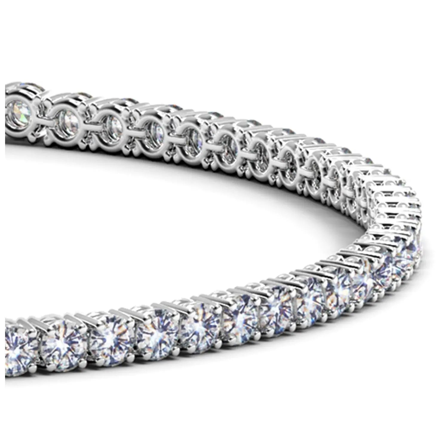 Lab Grown Round Diamond Tennis Bracelet in 14k White Gold (3 cctw F/G  VS2/SI1) RCJ Bracelets  CELESTIA LUXE JEWELLERS