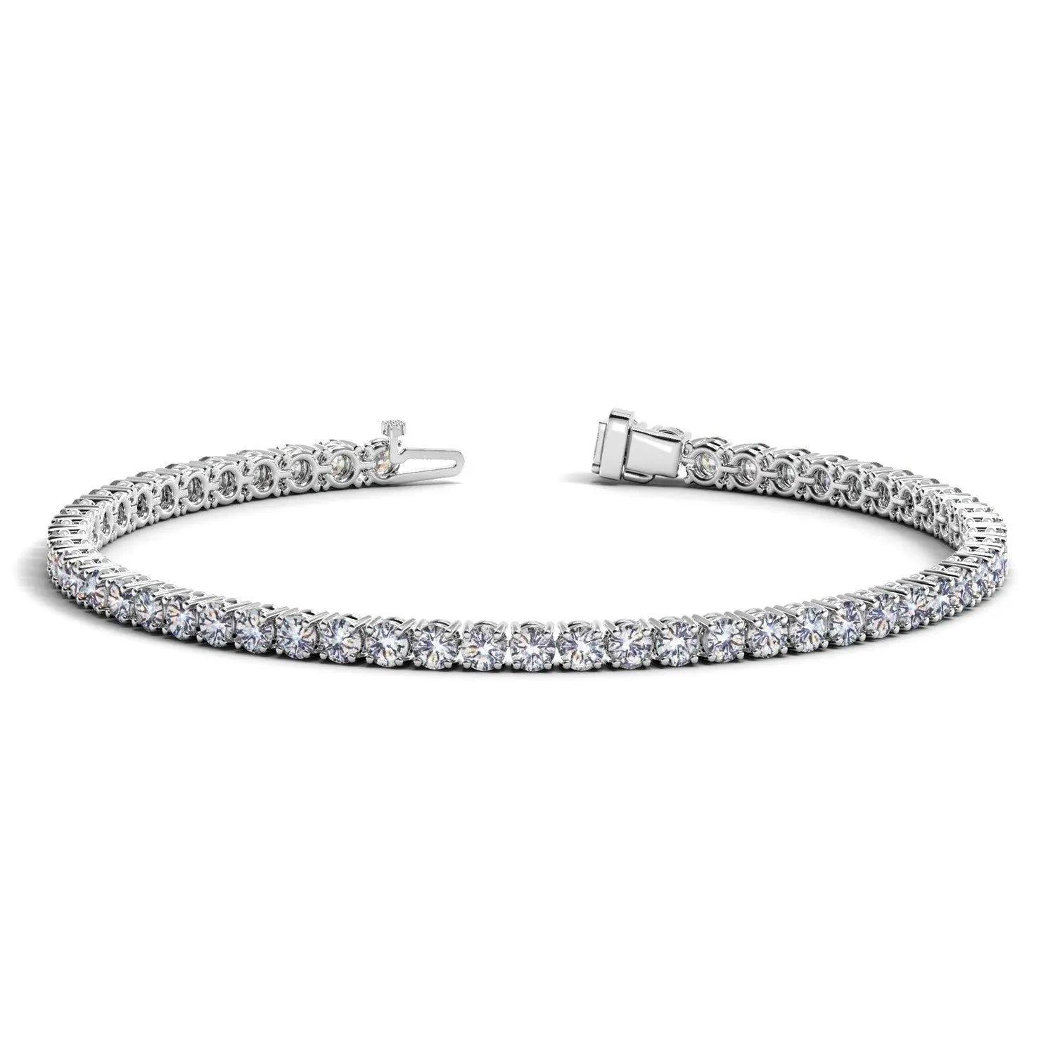 Lab Grown Round Diamond Tennis Bracelet in 14k White Gold (5 cctw  F/G  VS2/SI1) RCJ Bracelets  CELESTIA LUXE JEWELLERS